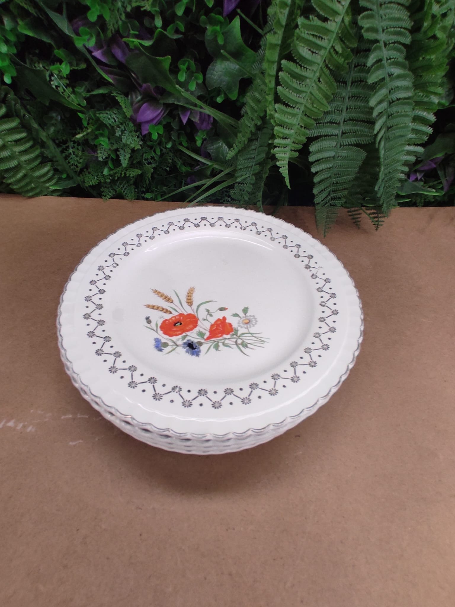 Lot de 7 assiettes à dessert Sarreguemines