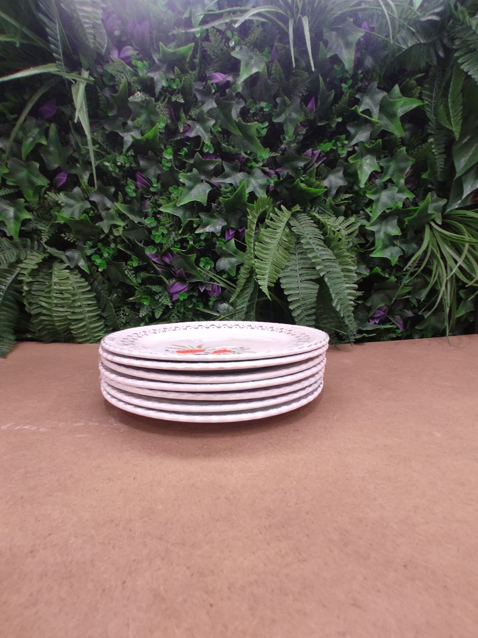 Lot de 7 assiettes à dessert Sarreguemines – Image 2