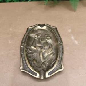 Cendrier Ancien Art Nouveau Femme en Métal